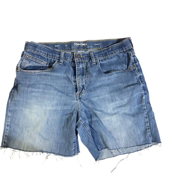 Sonoma Pants - Sonoma Womens Size 20 Custom Cut-Off Denim Shorts Blue Raw Hem